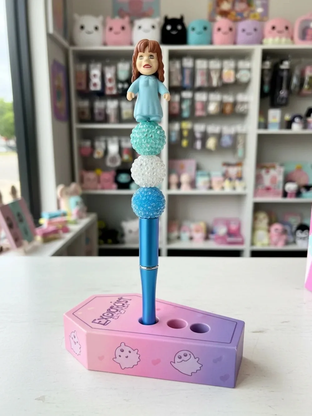 The Exorcist Regan Blue Novelty Pen with Beaded